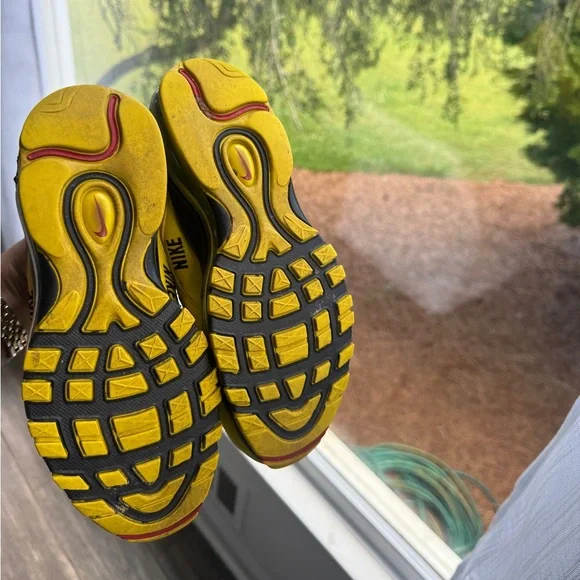 Nike air max 97 bright citron yellow black 4y 5.5 - Picture 5 of 6